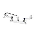 Krowne Royal Series 8 inch Center Deck Mount Faucet with 8 inch Spout and Vandal Resistant Wrist Blades Handles
