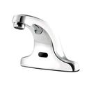 Krowne Royal Series Battery Operated 4 inch Center Deck Mount Faucet with Mechanical Mixing Valve and 0.50 GPM Cast Spout