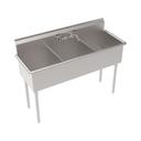 Krowne Three Compartment Basin Sink with Three 18 x 18 inch Bowls, 57 inch Width x 21.5 inch Depth