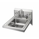 Krowne ADA Compliant Hand Sink with 8 inch Center Deck Mount Wrist Blade Faucet, 20 x 24 x 16 inch