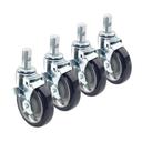 Krowne 6 inch Overall Sheet Pan Rack Stem Caster with 5 inch Wheel for Aluminum Racks , set of 4