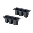 Krowne 3 Bottle Plastic Bottle Wells for KR19 Ice Bins Packed in Sleeve, 2 count