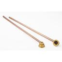 Krowne Royal Series E-Z Install Straight Copper Water Line Kit, 14 inch Long Water Lines