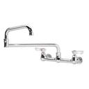 Krowne Silver Series 8 inch Center Wall Mount Faucet with 18 inch Jointed Spout