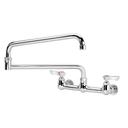 Krowne Silver Series 8 inch Center Wall Mount Faucet with 24 inch Jointed Spout