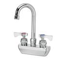 Krowne Royal Series 4 inch Center Wall Mount Faucet with 3.5 inch Wide 0.5 GPM Gooseneck Spout