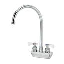 Krowne Royal Series 4 inch Center Wall Mount Faucet with 8.5 inch Wide Gooseneck Spout