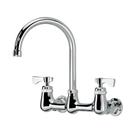 Krowne Royal Series 8 inch Center Wall Mount Faucet with 6 inch Wide Gooseneck Spout