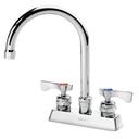 Krowne Royal Series 4 inch Center Deck Mount Faucet with 6 inch Wide Gooseneck Spout