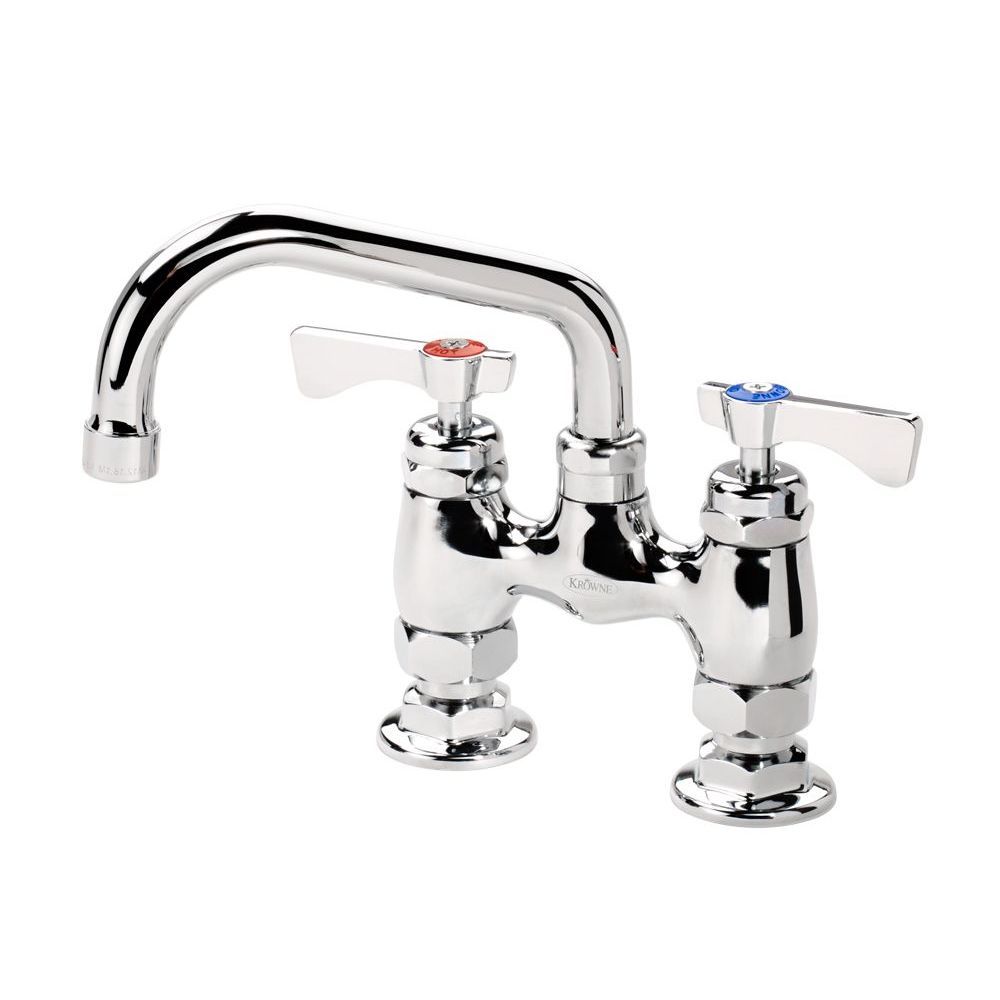 Krowne Royal Series 4 inch Center Raised Deck Mount Faucet with 6 inch Spout