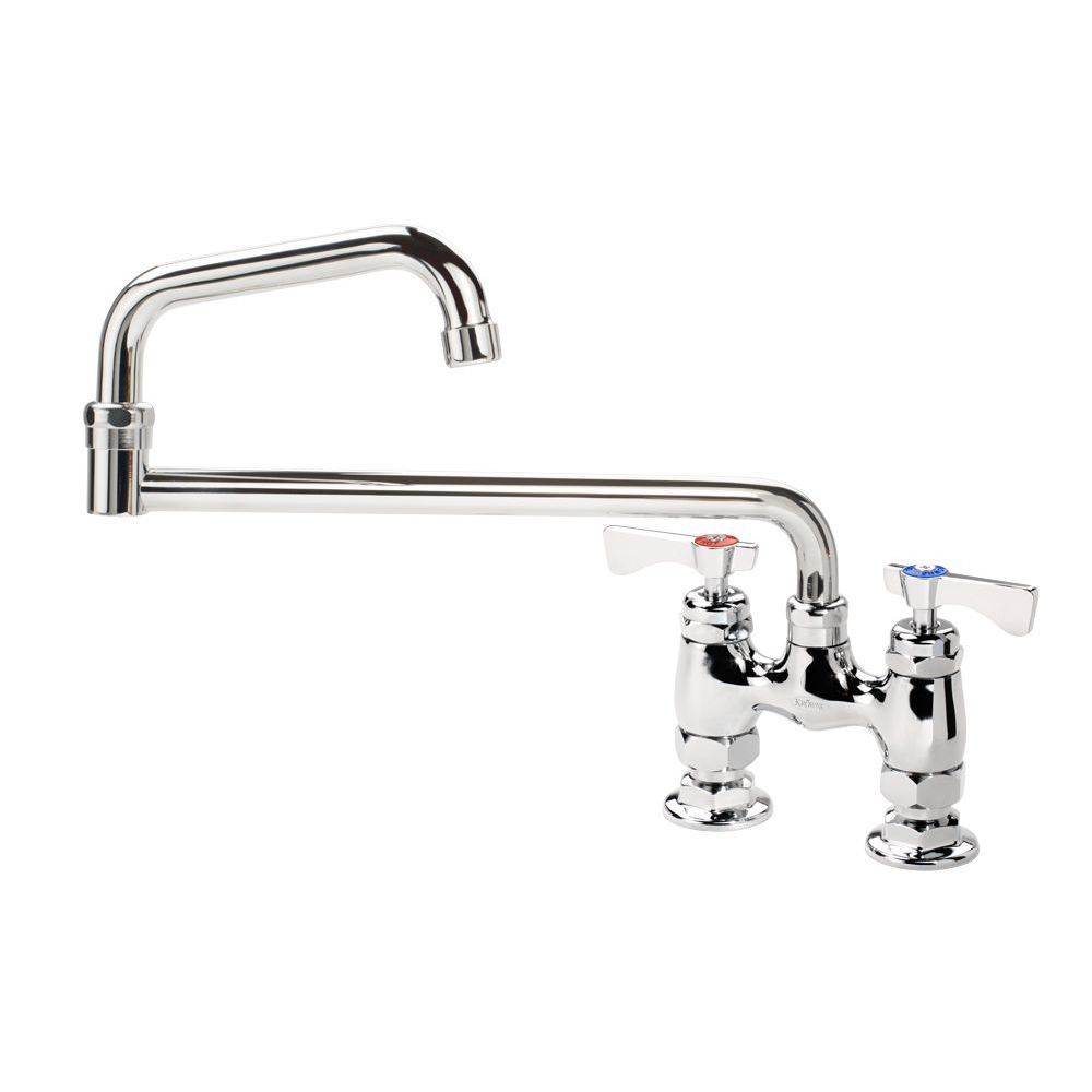 Krowne Royal Series 4 inch Center Raised Deck Mount Faucet with 18 inch Spout