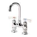 Krowne Royal Series 4 inch Center Raised Deck Mount Faucet with 3.5 inch Wide Gooseneck Spout