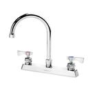 Krowne Royal Series 8 inch Center Deck Mount Faucet with 6 inch Wide Gooseneck Spout