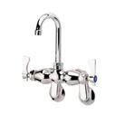 Krowne Royal Series Adjustable Center Wall Mount Faucet with 3.5 inch Wide Gooseneck Spout