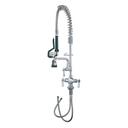 Krowne Royal Series Single Hole Deck Mount Space Saver Pre-Rinse with Add-On Faucet and 8 inch Spout