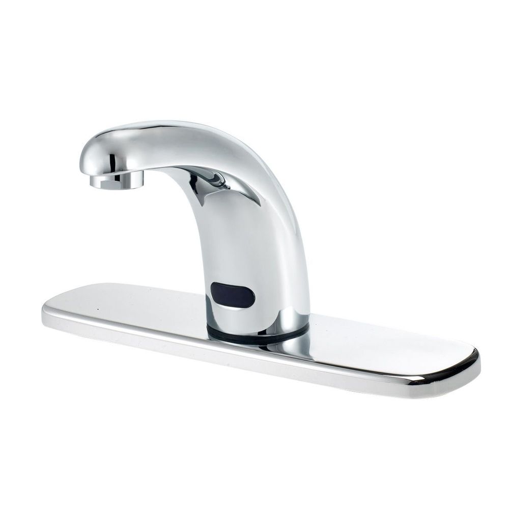 Krowne Royal Series Battery Operated Single Hole Deck Mount Sensor Faucet with 8 inch Deck Plate and 0.50 GPM Aerator