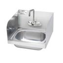 Krowne Hand Sink with 4 inch Center Electronic Sensor Faucet and Side Splashes, 16 x 15 x 14 inch