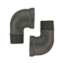 Krowne Black Malleable Street 3/4 inch 90 Degree Elbows