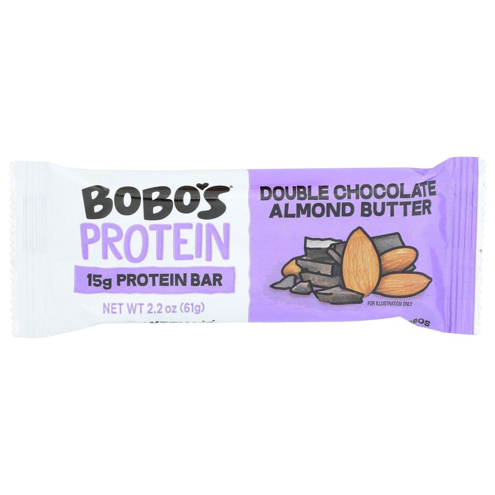 Bobos Double Chocolate Almond Butter Protein Bar, 2.2 Ounce -- 12 per case