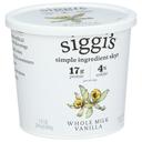 Siggis Vanilla Icelandic Skyr Whole Milk Yogurt, 24 Ounce -- 6 per case.