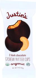 Justins Organic Dark Chocolate Cashew Butter Cup, 1.4 Ounce -- 12 per case