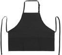 Winco Signature Chef Black Mid Length Bib Apron with 3 Pockets, 24 x 27 1/2 inch -- 60 per case