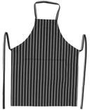 Winco Signature Chef Chalkstripe Bib Apron with Pockets, 33 1/2 x 27 inch -- 60 per case