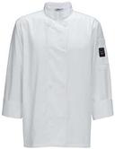 Winco Signature Chef White Small Tapered Fit Mens Chef Jacket -- 24 per case
