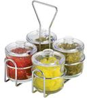 Winco Chrome Plated 4 Ring Condiment Jar Rack -- 48 per case