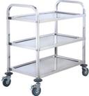 Winco Stainless Steel 3 Tiers Medium Size Utility Trolley, 33.5 x 17 x 35 inch -- 1 set