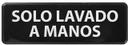 Winco Black Hand Wash Only Spanish Information Sign, 3 x 9 inch -- 144 per case
