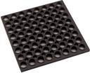 Winco Black Straight Edges Rolled Rubber Floor Mat, 3 x 5 x 3/4 inch