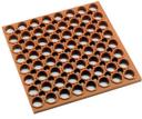 Winco Red Straight Edges Rolled Rubber Floor Mat, 3 x 5 feet x 3/4 inch