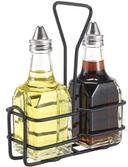 Winco Black Rectangle Cruet Rack for 6 Ounce Oil/Vinegar Bottles -- 48 per case