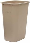 Winco Low Density Polyethylene Beige Rectangular Wastebasket, 41 Quart -- 12 per case