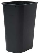 Winco Low Density Polyethylene Black Rectangular Wastebasket, 41 Quart -- 12 per case
