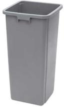 Winco Gray Tall Square Trash Can, 23 Gallon