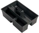 Winco Black 3 Compartment Janitorial Caddy, 15 1/4 x 10 3/4 x 6 3/4 inch -- 12 per case