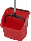 Winco Red Jumbo Lobby Dust Pan, 13 5/8 x 14 x 8 7/8 inch -- 12 set per case