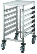 Winco Stainless Steel 12-Tier End-Load Steam Table Pan/Food Pan Rack with Brake, 15 1/8 x 21 5/8 x 31 1/2 inch