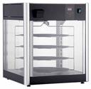 Winco Matte Black 120 Volt Rotating Heated and Humidified Holding Display Merchandiser, 23 5/8 x 25 1/4 x 27 9/16 inch -- 1 set