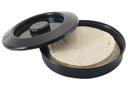 Winco Polypropylene Black Stackable Tortilla Warmer with Lid, 7 1/2 x 7 1/2 x 1 7/8 inch -- 12 per case