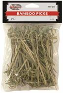 Winco Knotted Top Decorative Bamboo Food Pick, 3 inch Length - 100 pieces per pack -- 120 packs per case