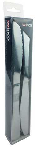 Winco Elite 18/0 Stainless Steel Heavyweight Dinner Knife, 8 5/8 inch Length - 12 per pack -- 25 packs per case