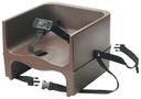 Winco Brown Plastic Single Sided Booster Seat with 3 Way Strap, 12 x 11 7/8 x 9 1/4 inch