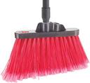 Winco Medium Duty Flagged Red Bristles Angle Broom with 48 inch Length Fiberglass Handle -- 12 set per case