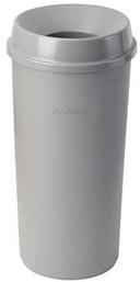 Winco Gray Round Tall Trash Can, 22 Gallon