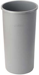 Winco Gray Round Tall Trash Can, 22 Gallon