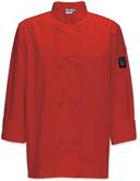 Winco Signature Chef Red Large Tapered Fit Mens Chef Jacket -- 24 per case