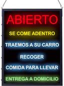 Winco All-in-One Spanish Version Open LED Sign, 19 x 24 inch -- 5 per case